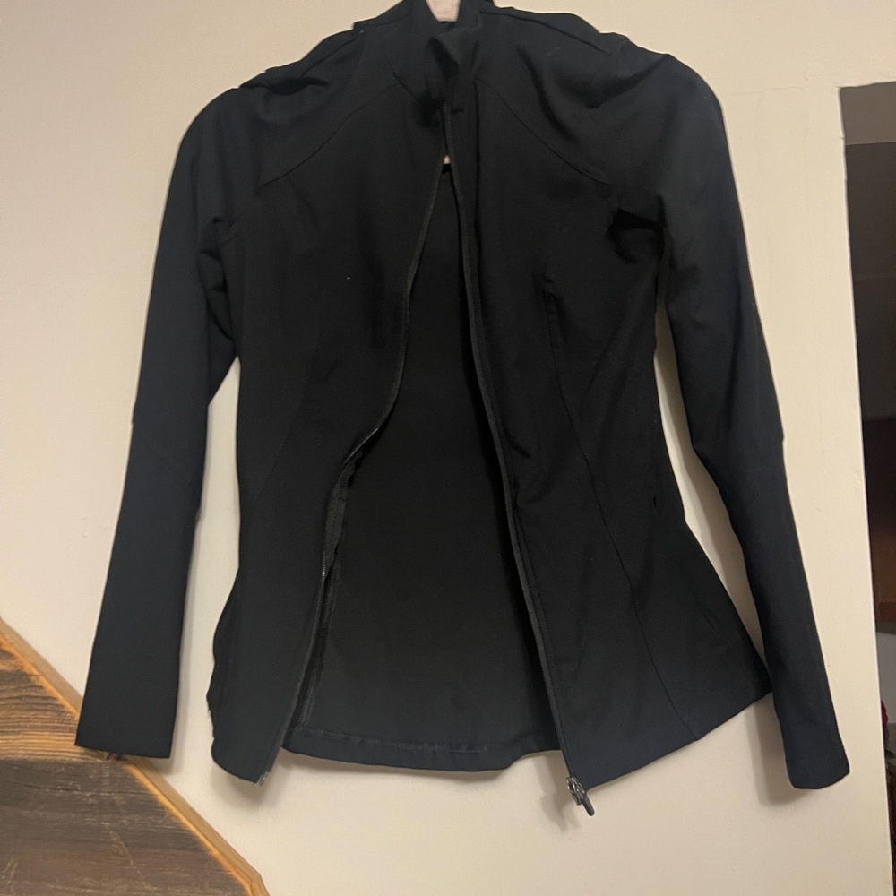 Athleta Black Zip-Up Utility Jacket